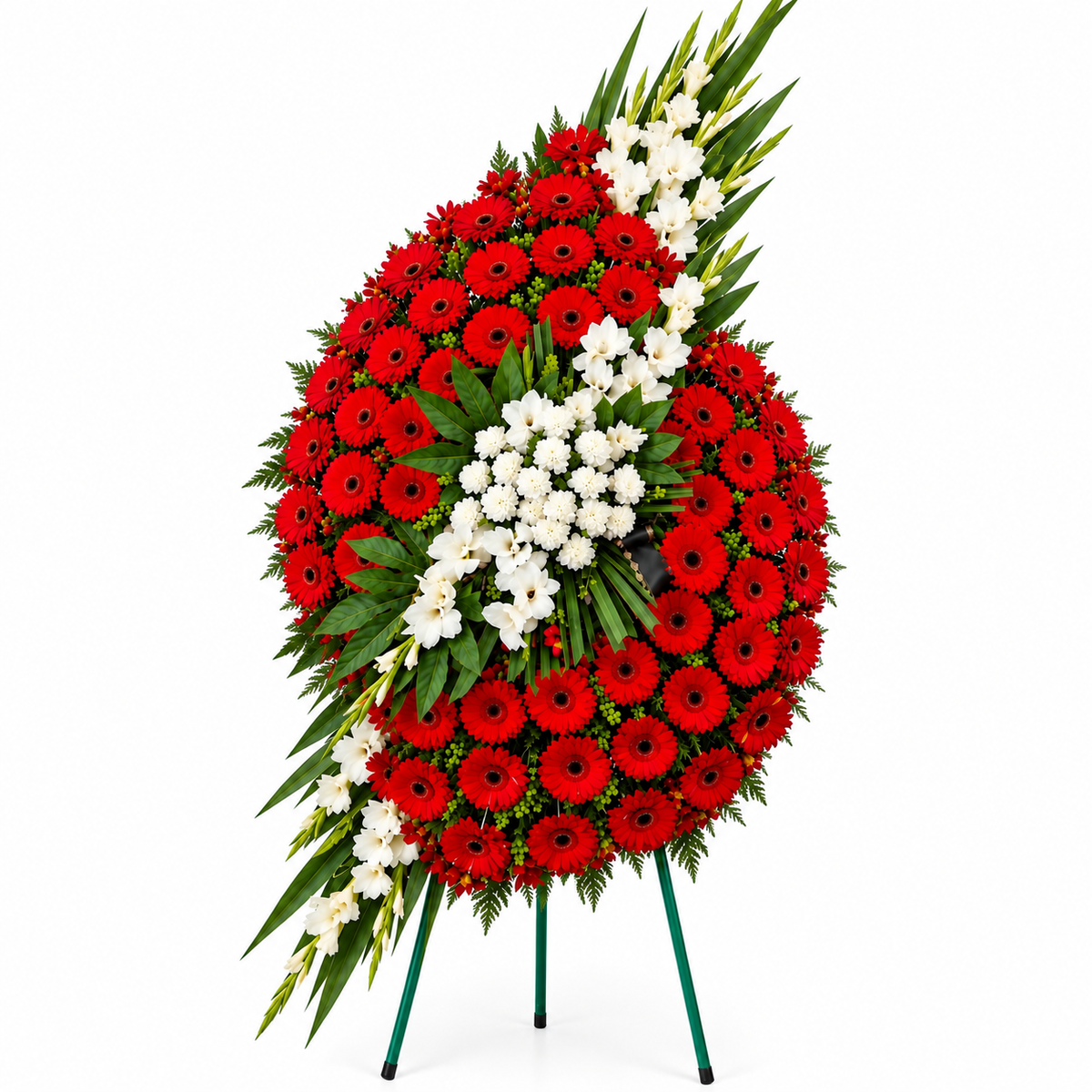 Eternal Love – Red & White Standing Funeral Spray