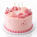 Pink Butterfly Birthday Cake #11